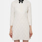White Lace BibKnit Mini Dress
