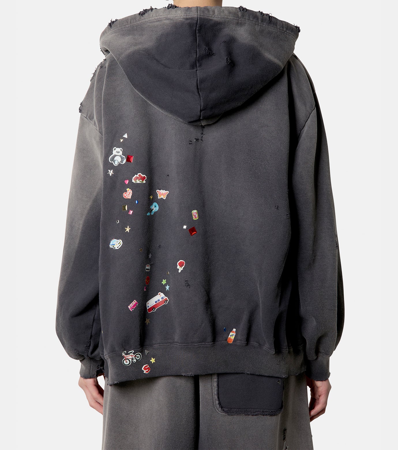 Sun Faded Sticker Zip Parka