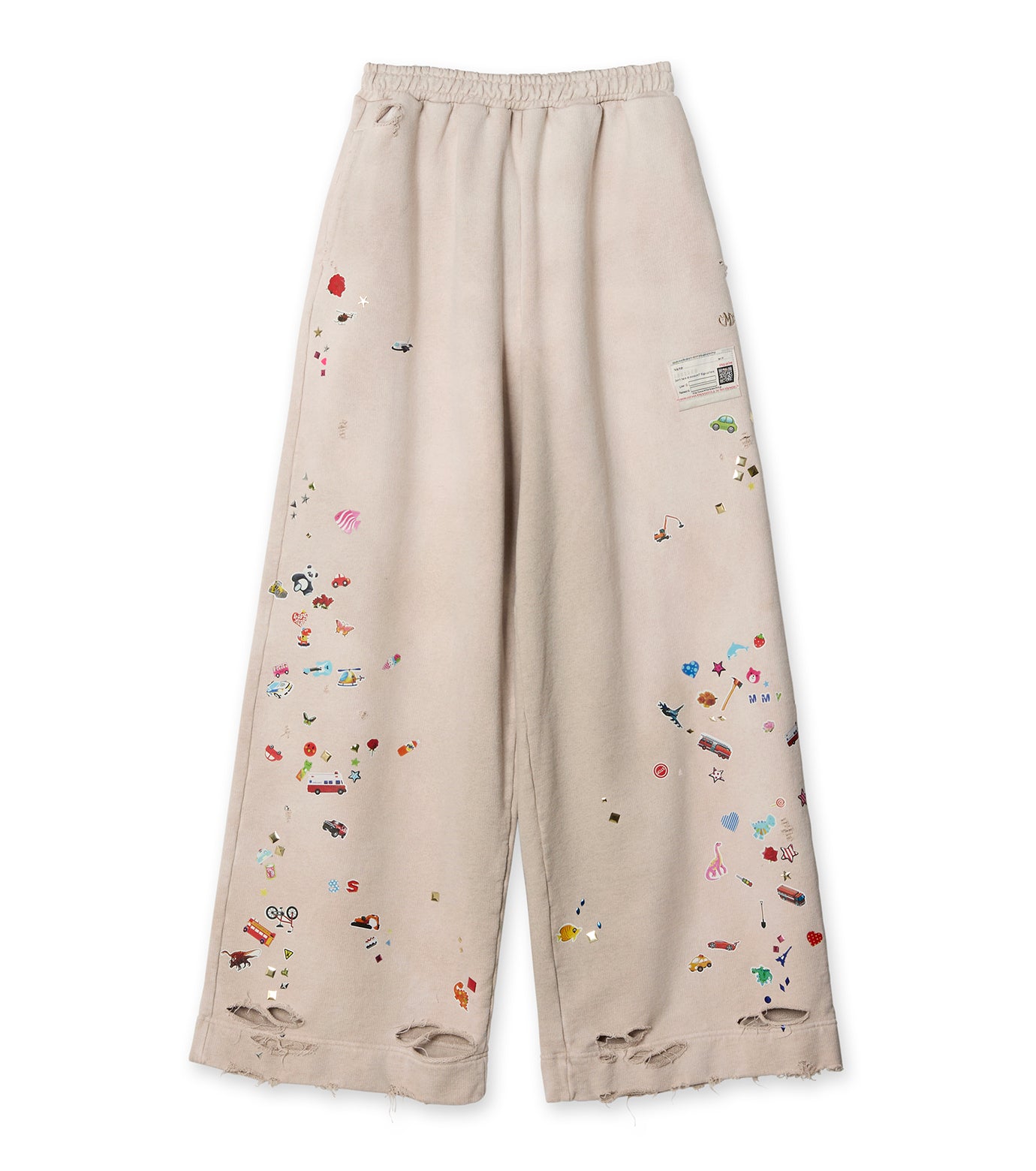 Sun Faded Sticker Wide Pants