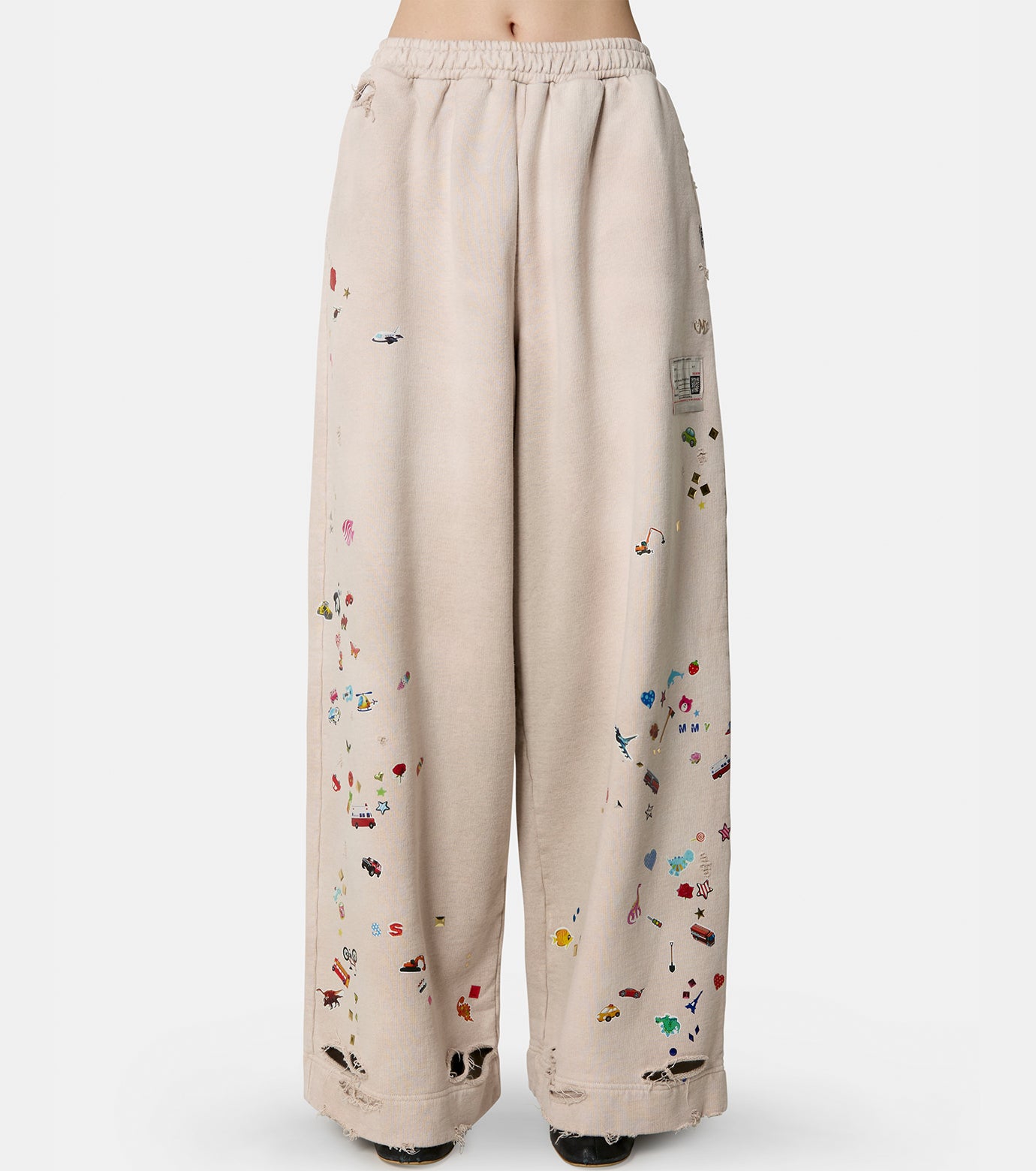 Sun Faded Sticker Wide Pants