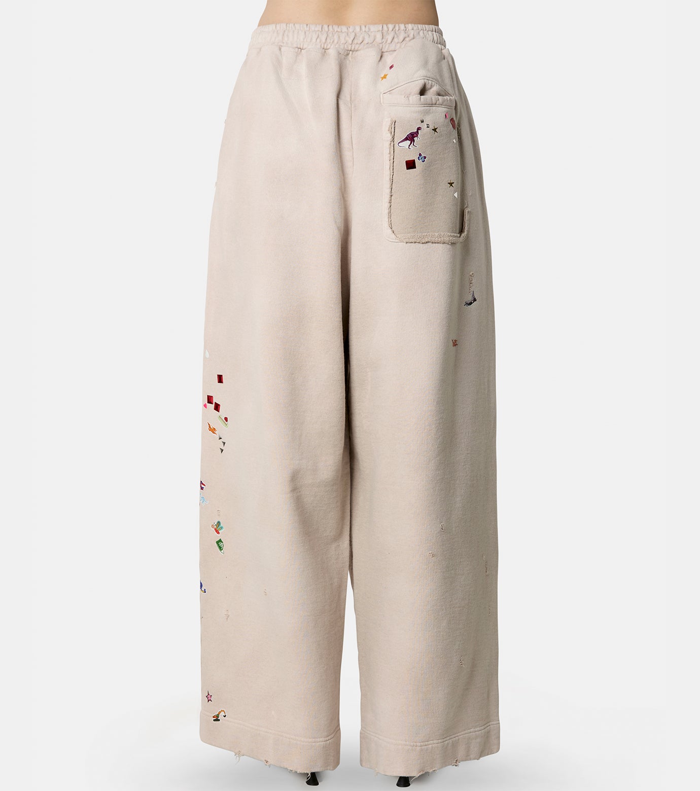 Sun Faded Sticker Wide Pants