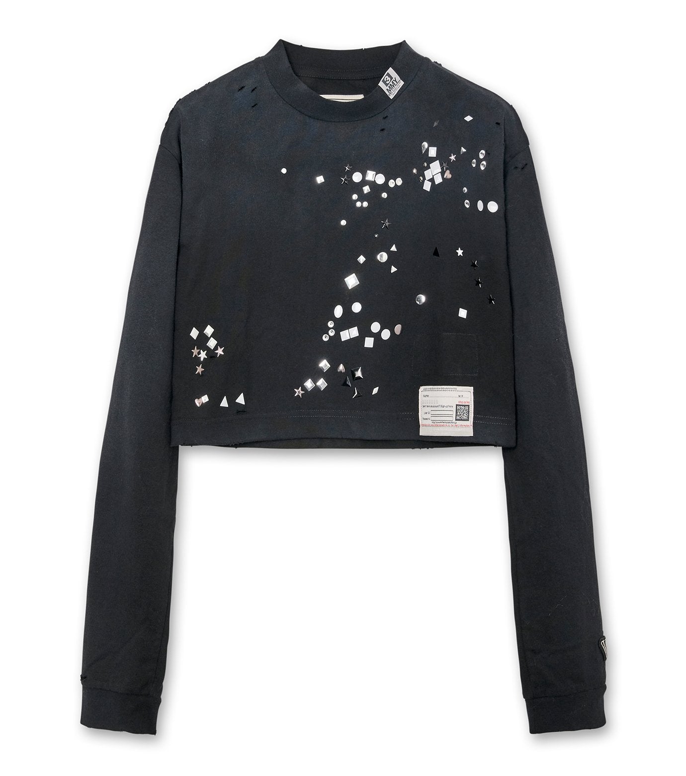 Embellished Distressed LS Mini Tee