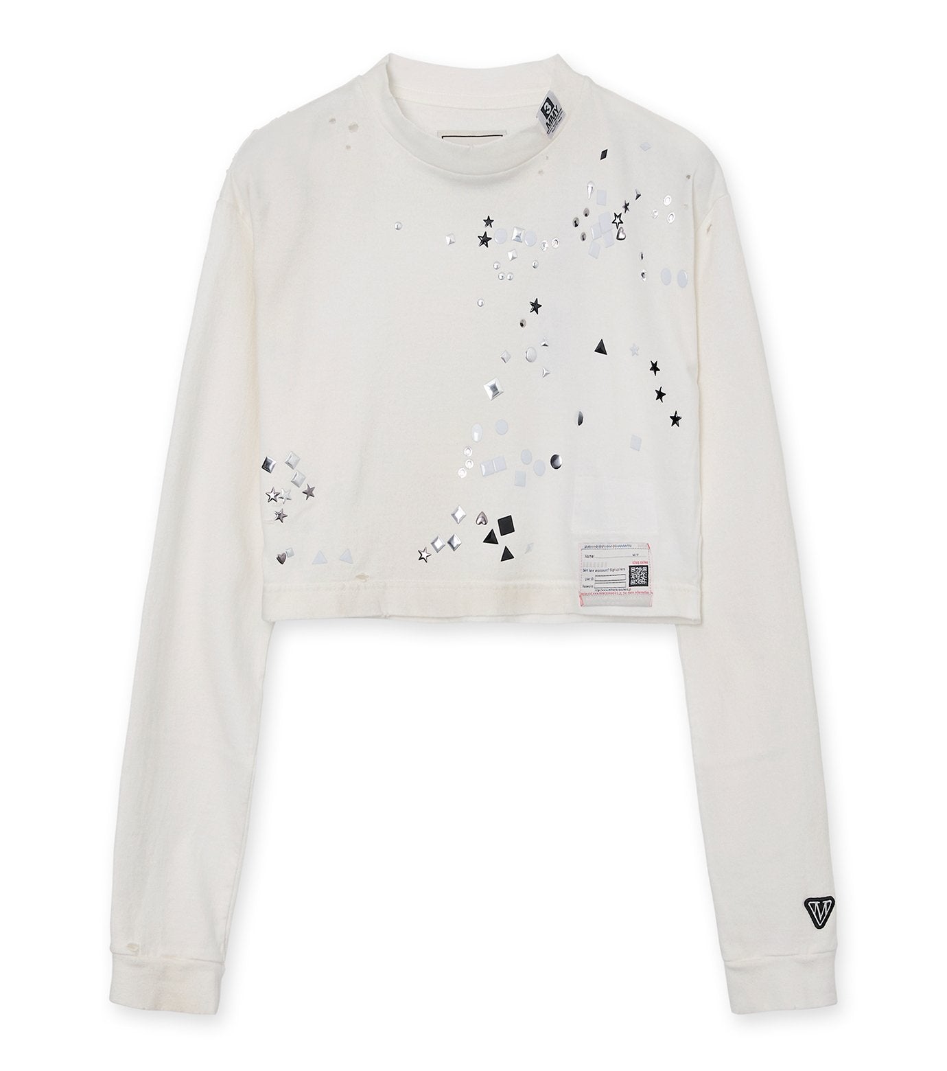 Embellished Distressed LS Mini Tee