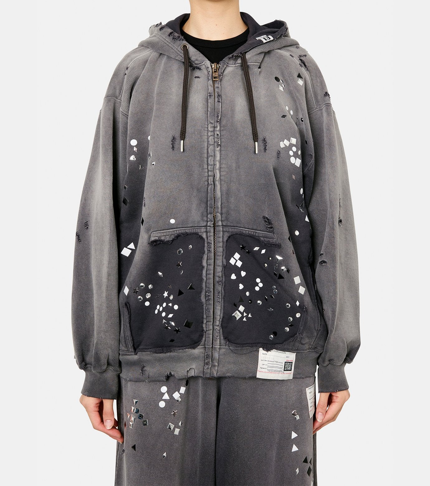 Embellished Sun Faded Parka