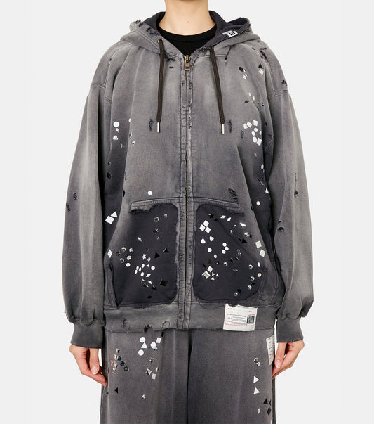 Embellished Sun Faded Parka