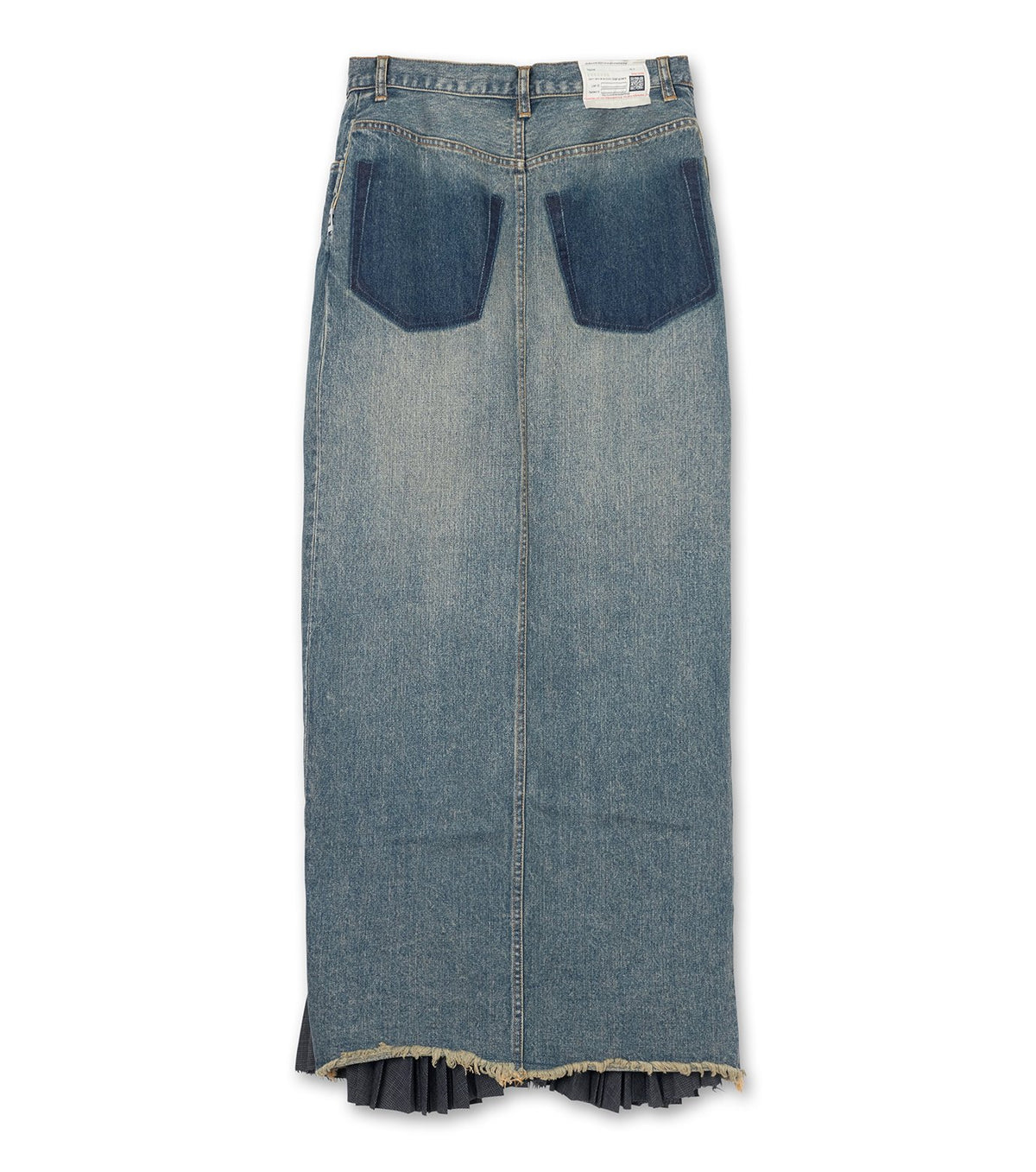 Combined PleatsxDenim Skirt
