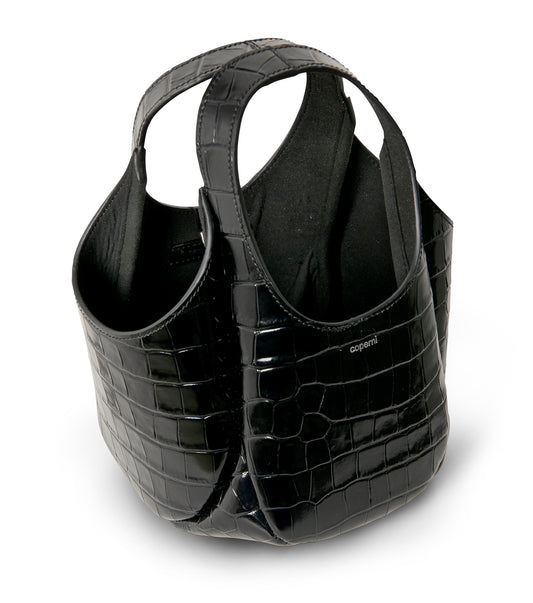 Croco Mini Bucket Swipe Bag