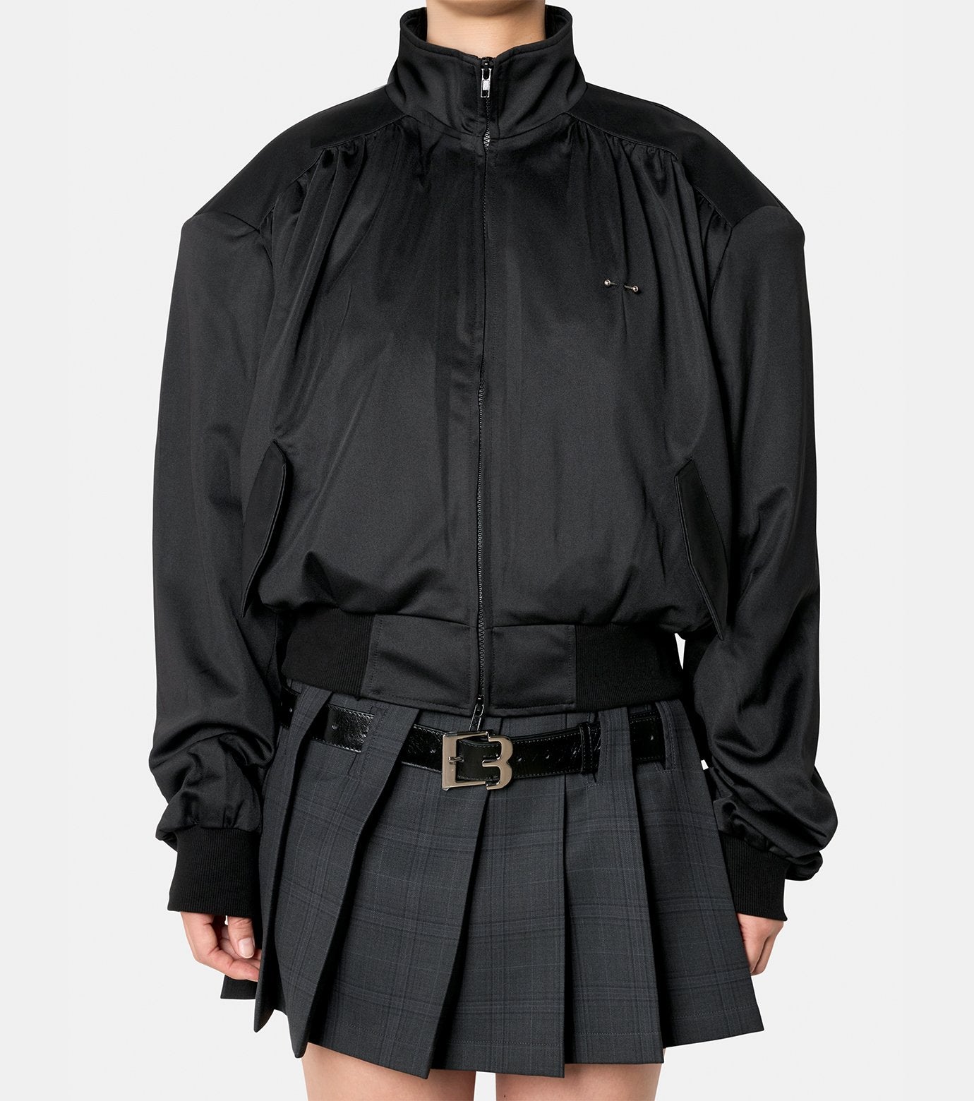 Shirring Jersey Jacket