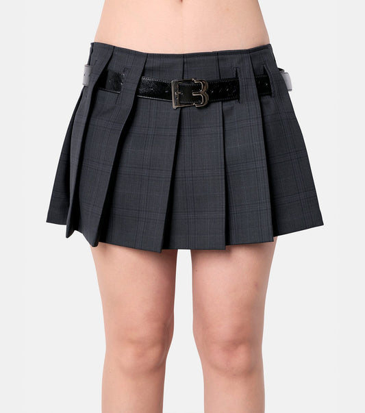 Belted Bleats Mini Skirt