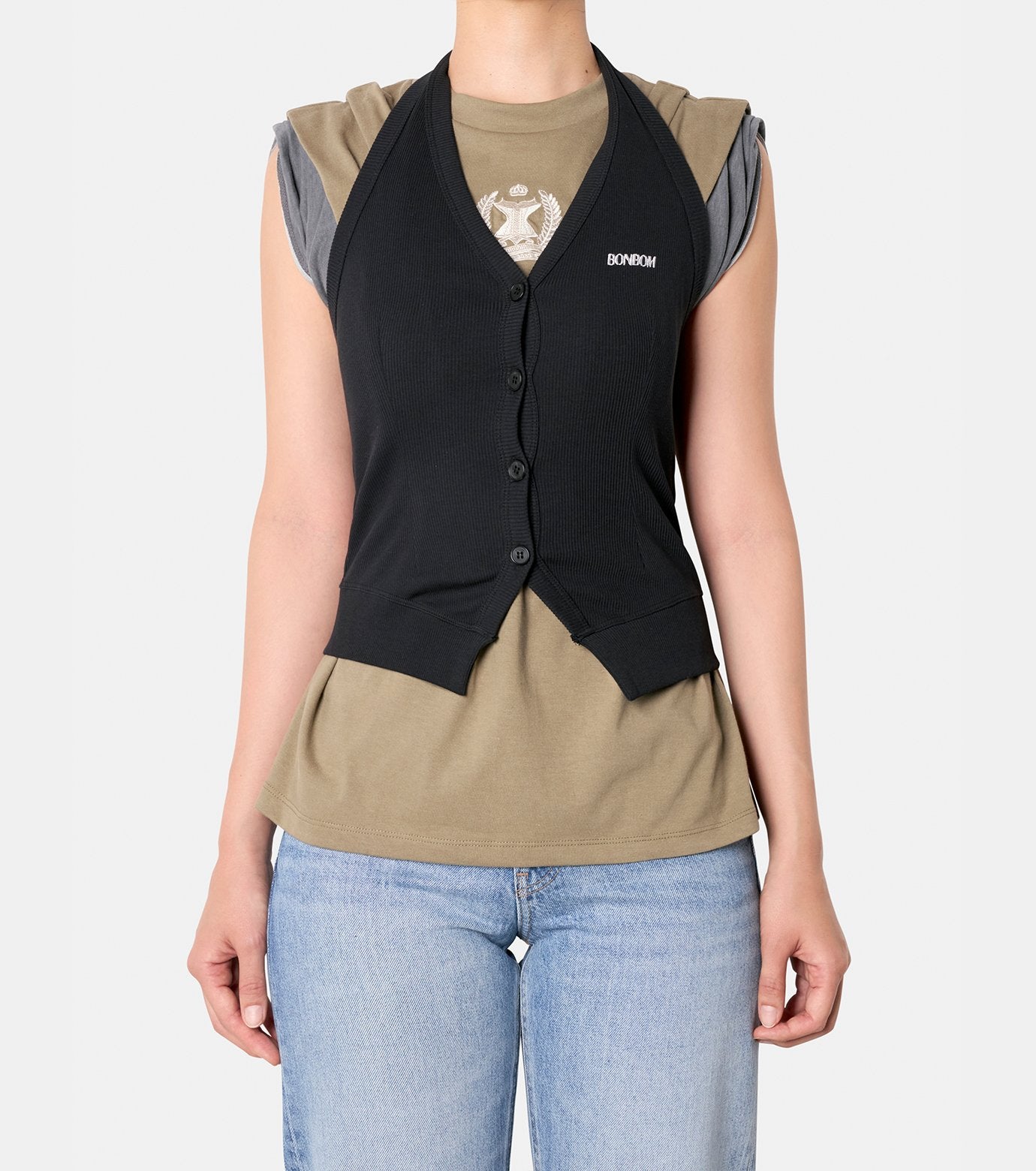 Halter Neck Vest Cardigan