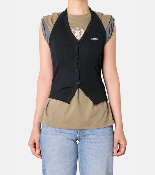 Halter Neck Vest Cardigan
