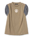 Corset Emblem Tucked Slv Tshirt