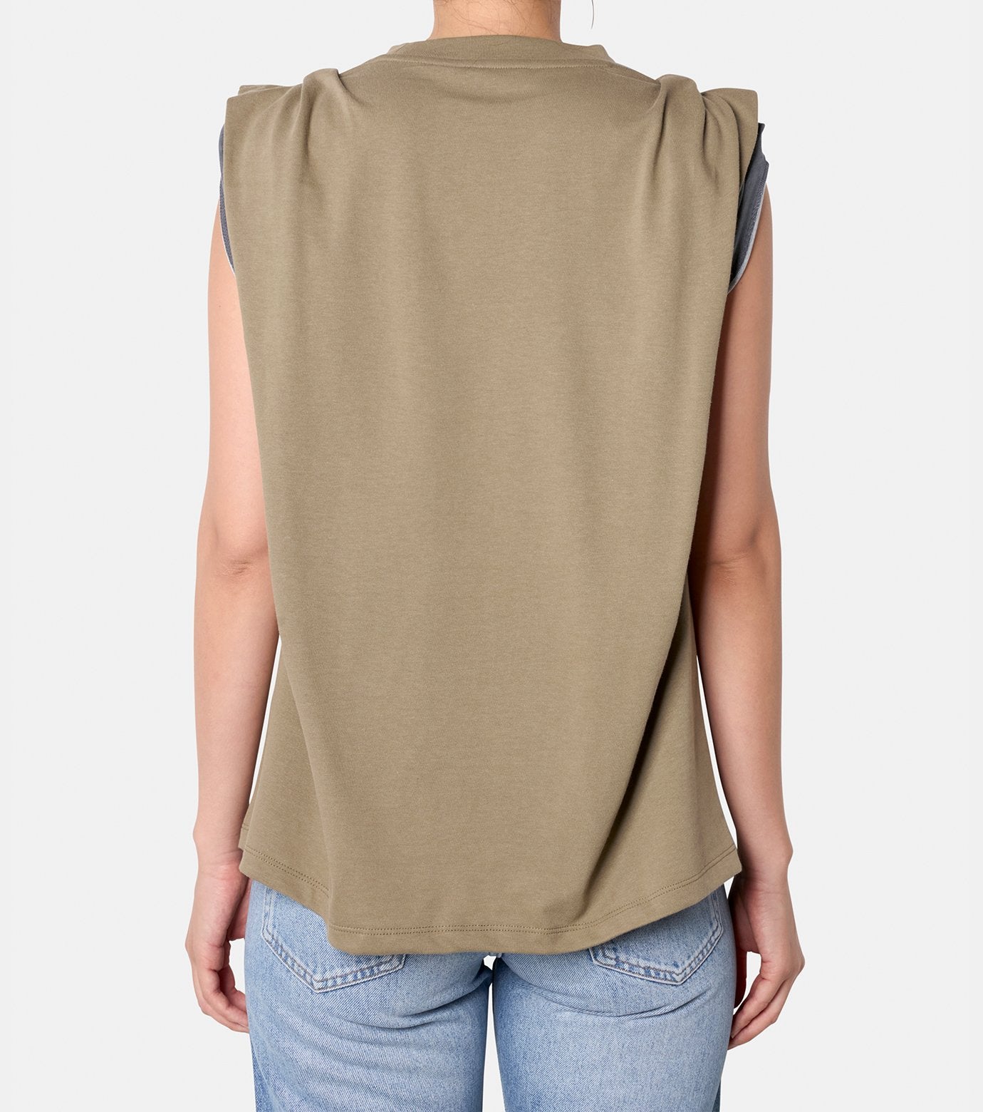 Corset Emblem Tucked Slv Tshirt
