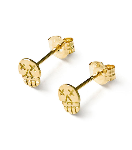 K18 Skull Earrings (Ruby&Sapphire)
