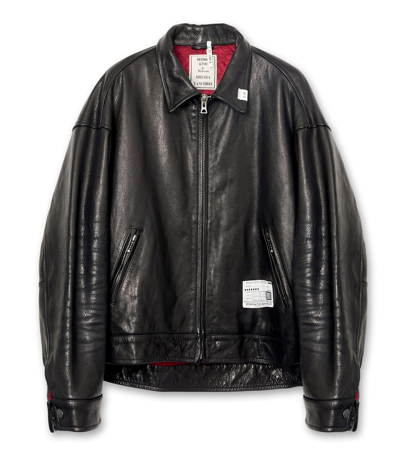 BEDWIN COW LEATHER ZIP BLOUSON