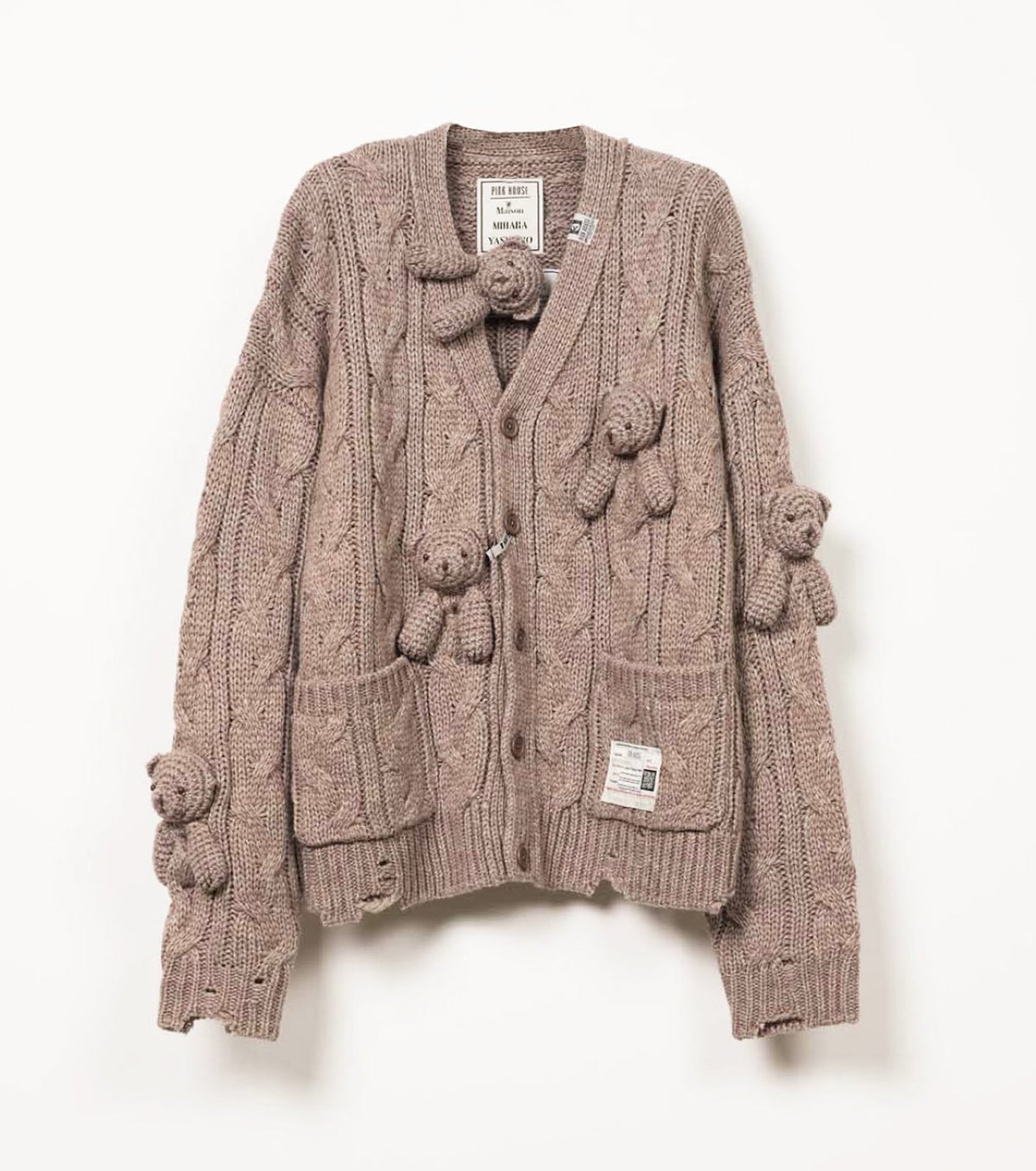 Pink Houes Bears Cardigan