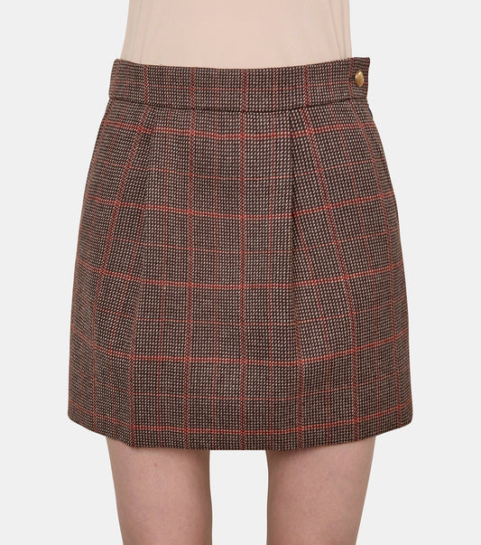 Checkered Short Skirt