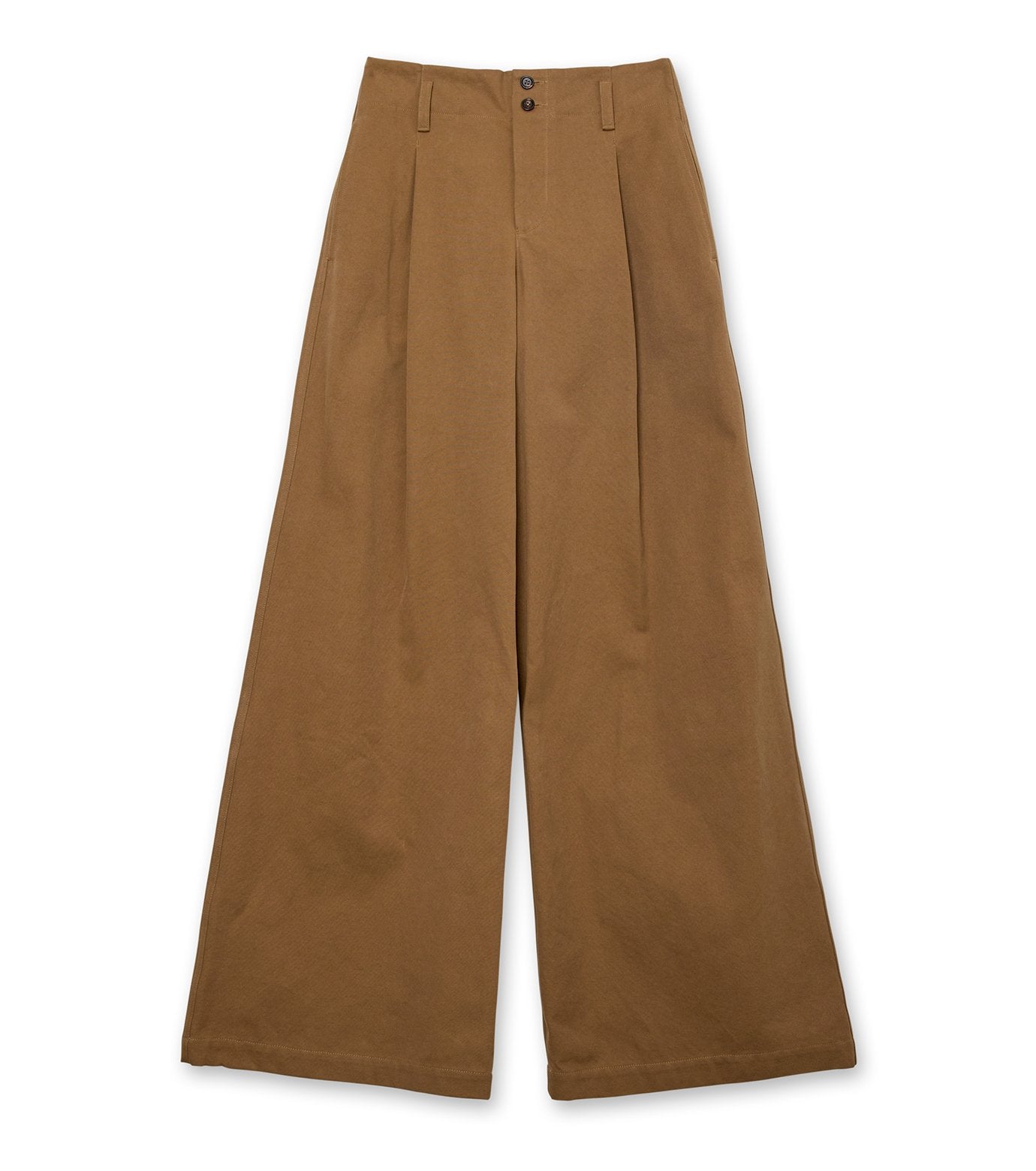 Cotton Canvas Wide Trouser