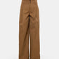 Cotton Canvas Wide Trouser