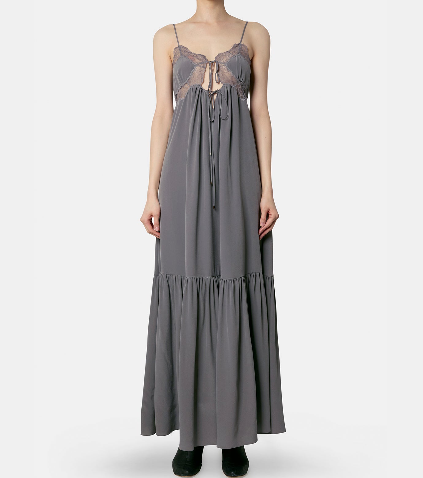 Crepe de Chine Maxi Dress