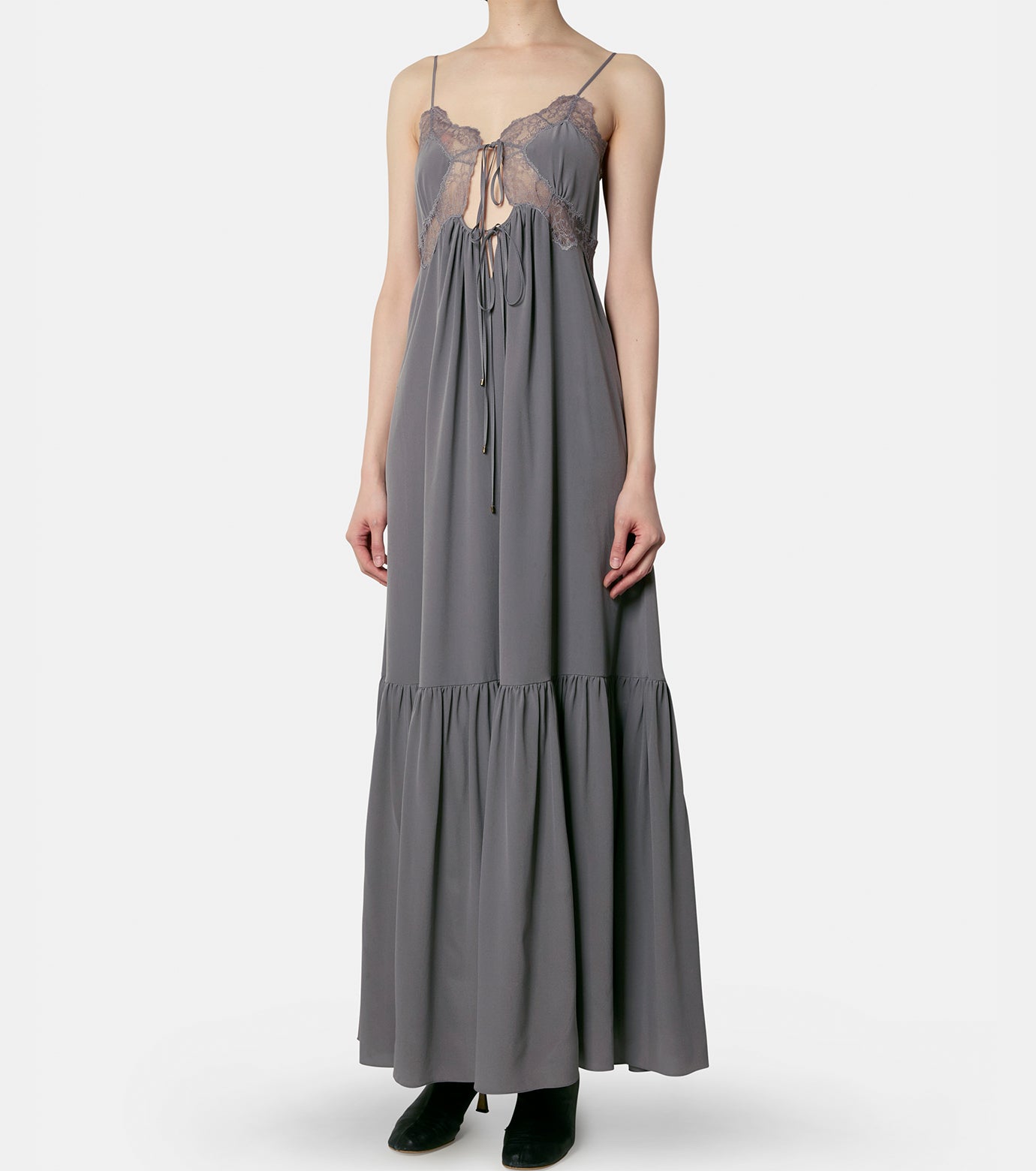 Crepe de Chine Maxi Dress