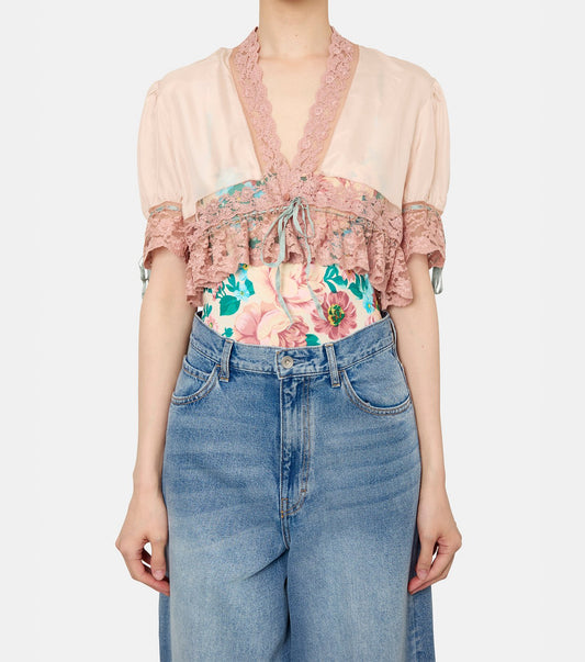 Silk Habotai Cropped Top