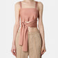 Viscose Knit Belted Top