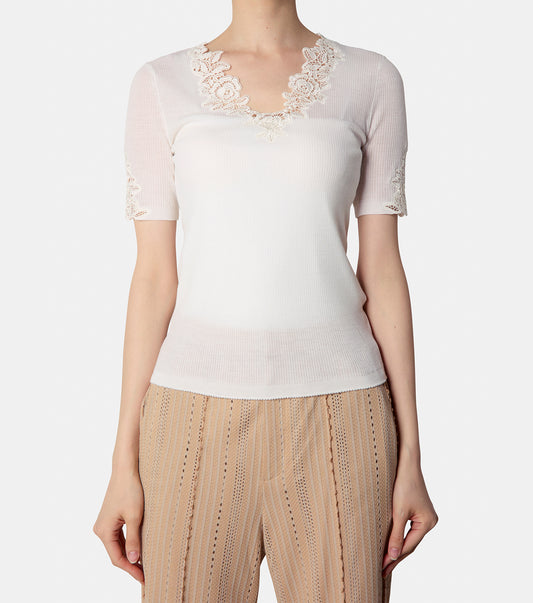 Guipure Lace SS Knit