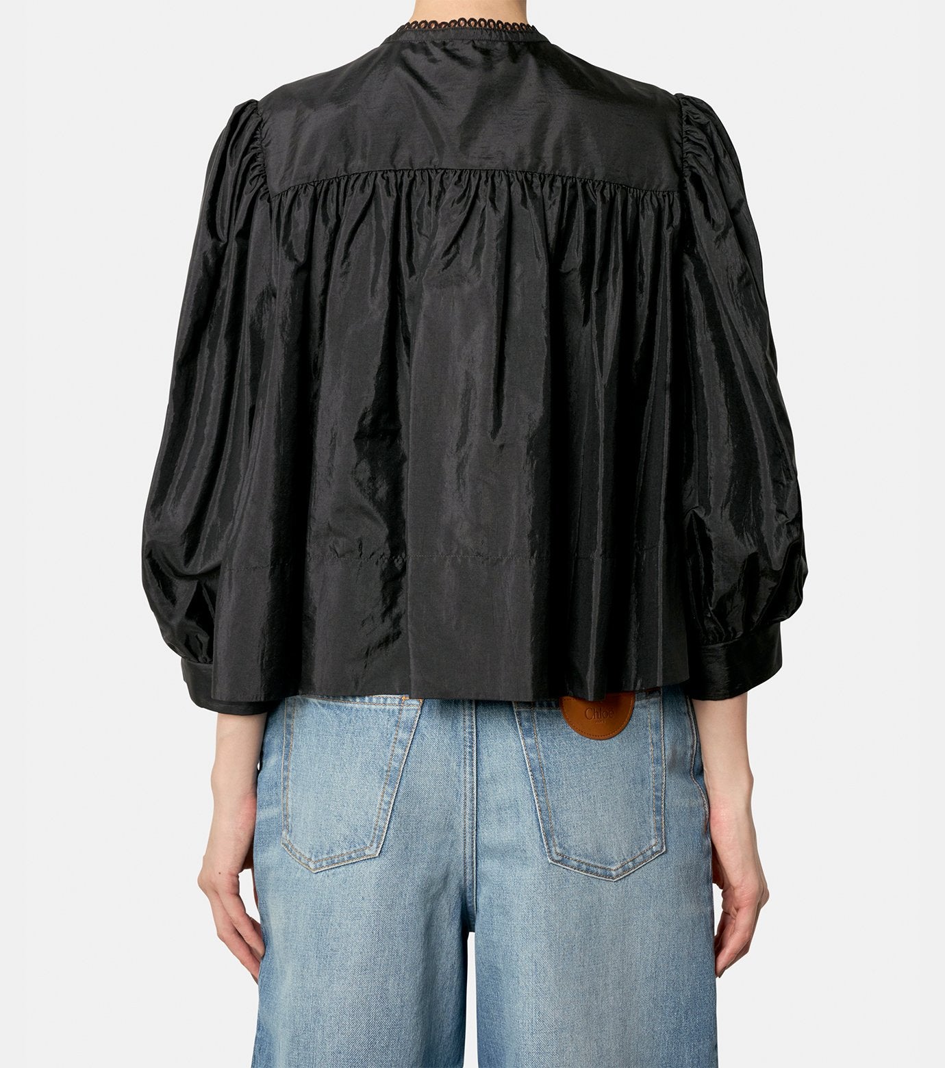 Taffeta Smock Blouse