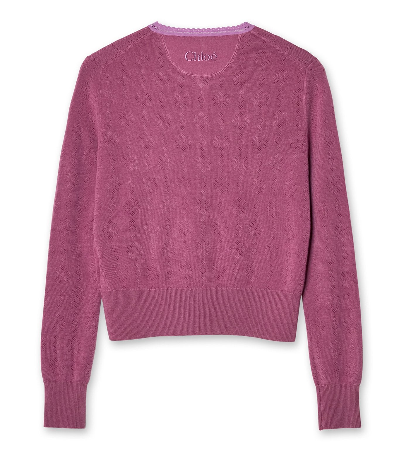 Pointelle Knit Cardigan