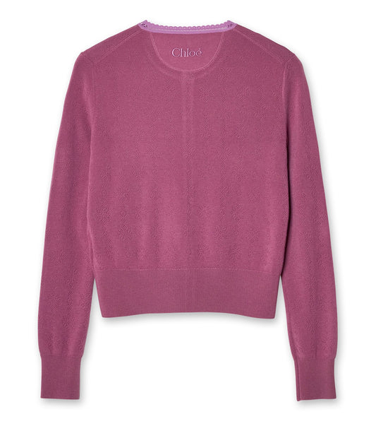 Pointelle Knit Cardigan