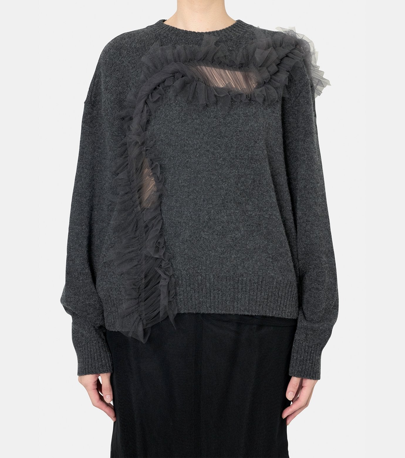 Tulle Inserted Pullover