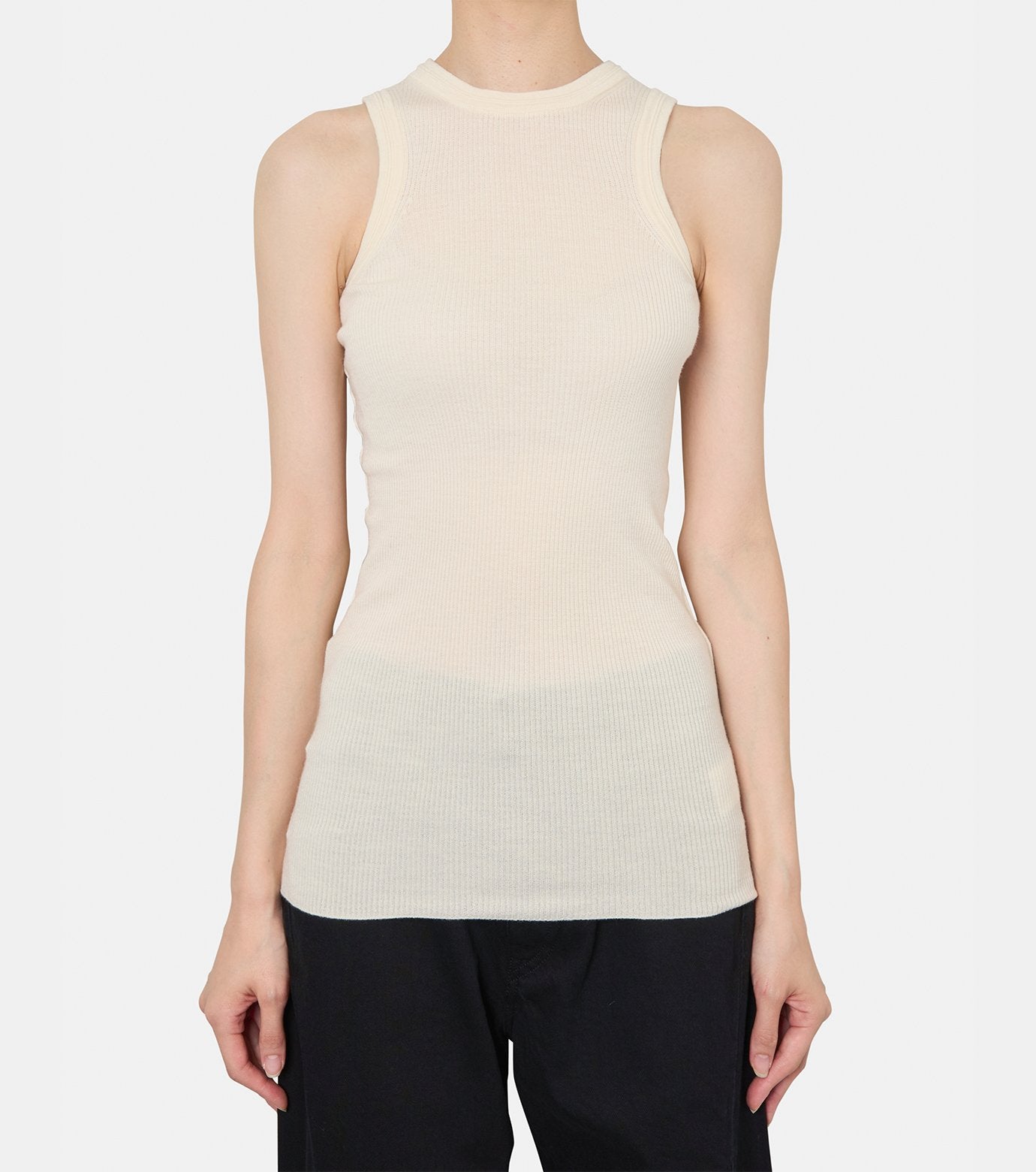 Merino Knit Ribbed Tank Top
