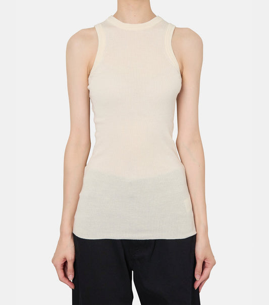 Merino Knit Ribbed Tank Top