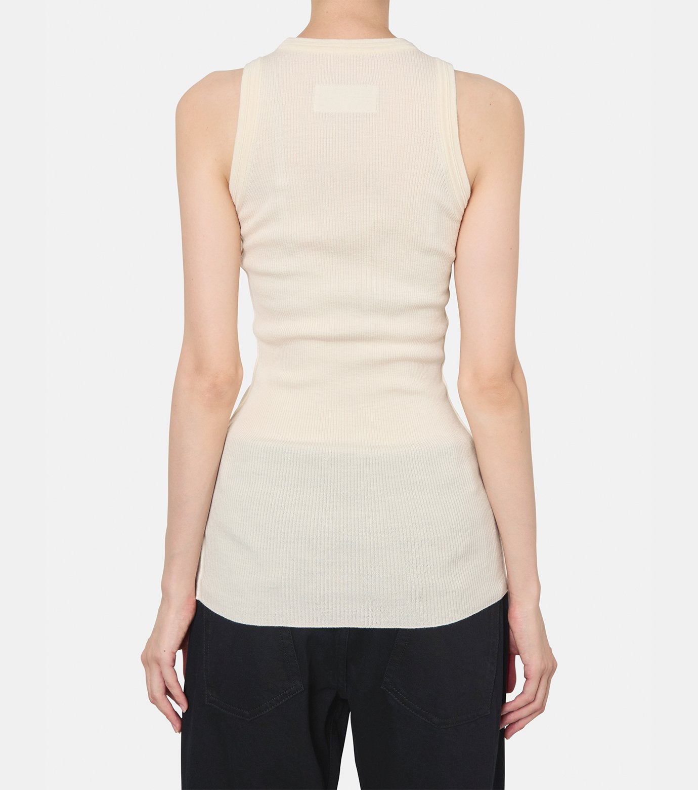Merino Knit Ribbed Tank Top