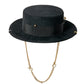 Piercing Felt Canotier Hat