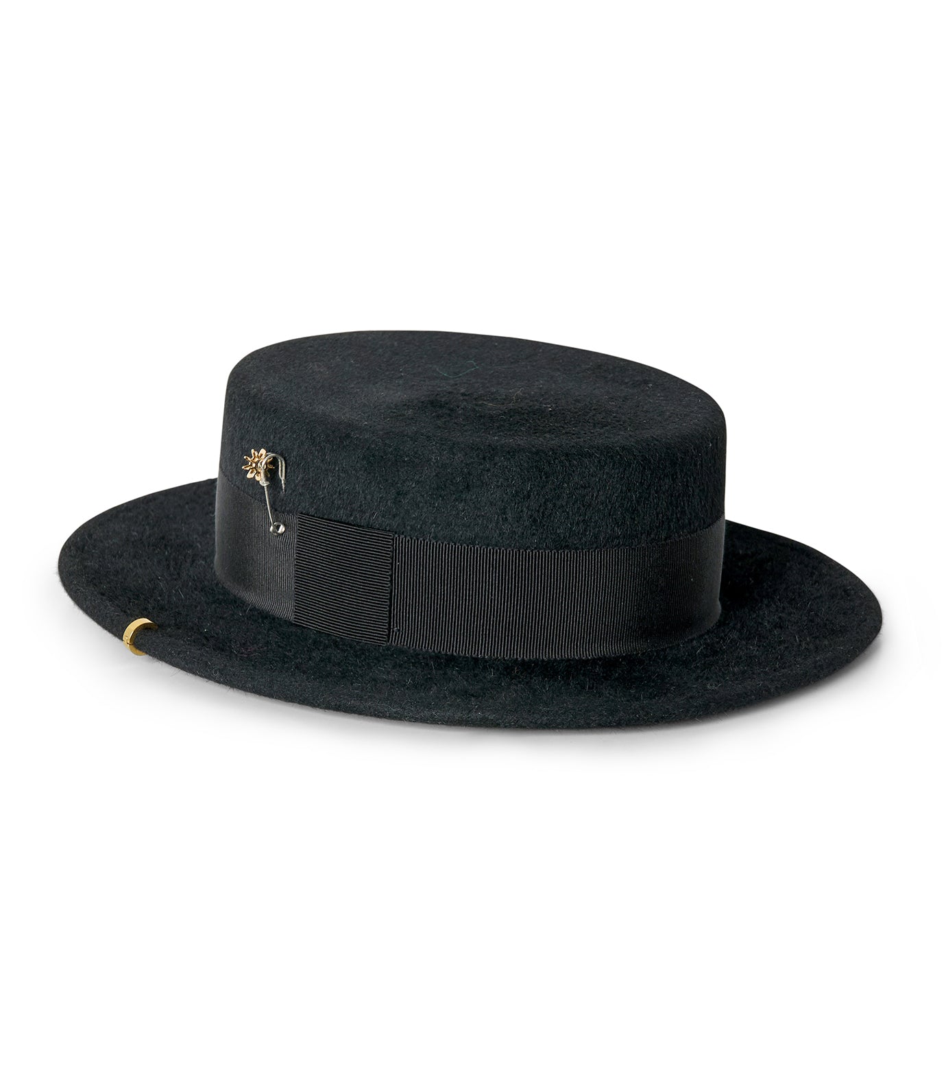 Piercing Felt Canotier Hat