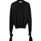 Knotted Sleeves Polo Jumper