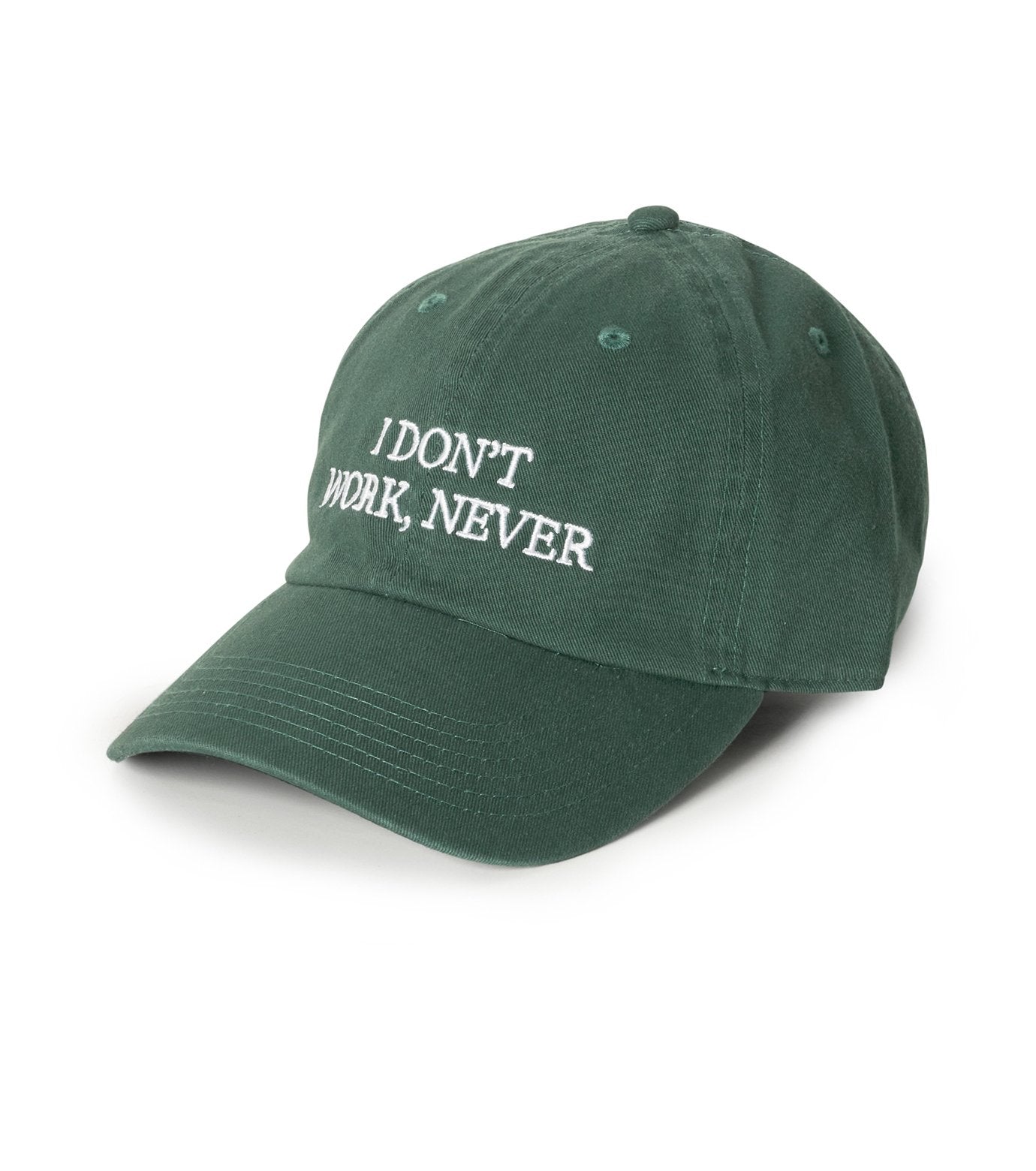 “I DON’T WORK NEVER”
