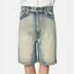SKY MENS EMBROIDERY WASHED DENIM SHO