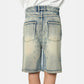 SKY MENS EMBROIDERY WASHED DENIM SHO
