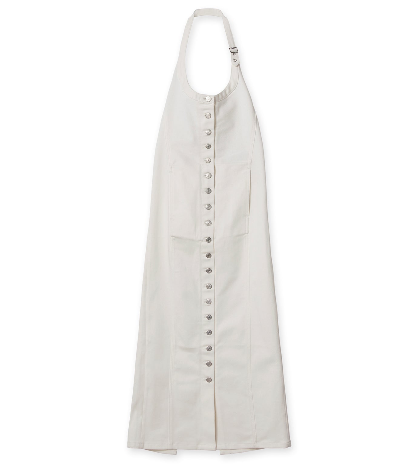 Multiflex White Denim Long Dress