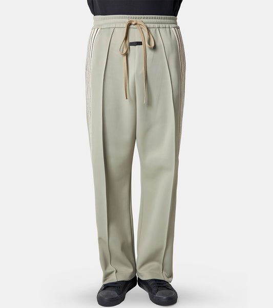 Pintuck and Stripe Relaxed Sweatpant