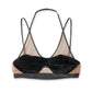 SHEER PANELED VELVET BRALETTE