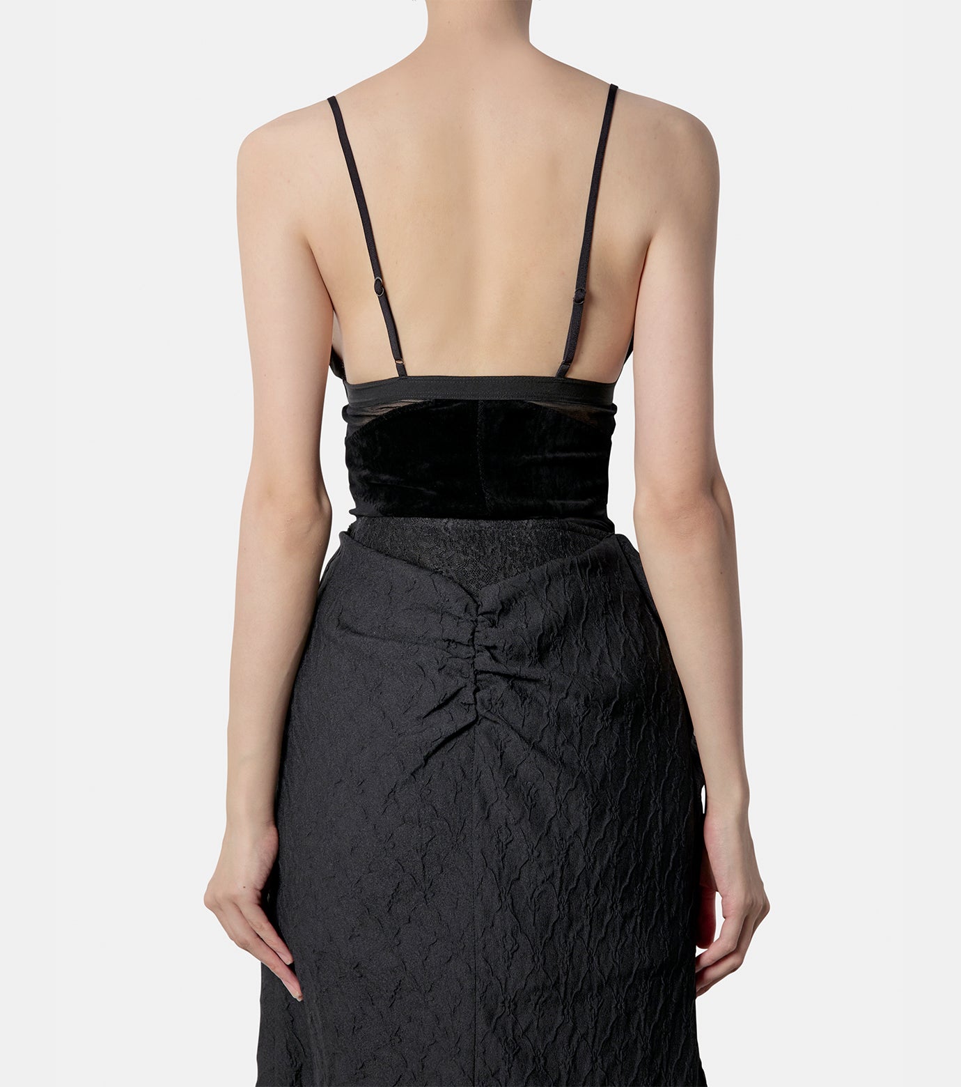 MESH COMBINED VELOUR BODYSUIT – RESTIR