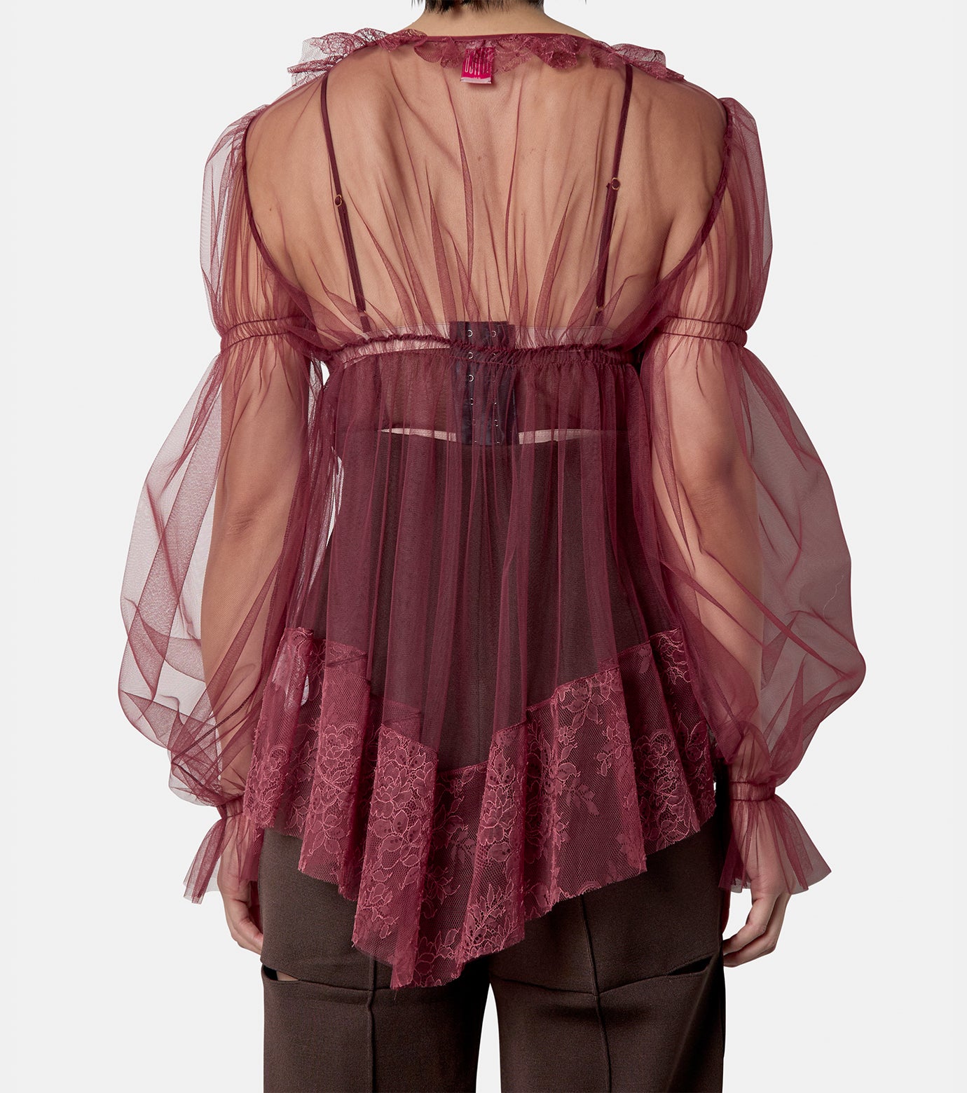 BABY DOLL BLOUSE 【FETICO】　white EdVMzVkXgpuuZeRmTgiGF9ixKXnoNY