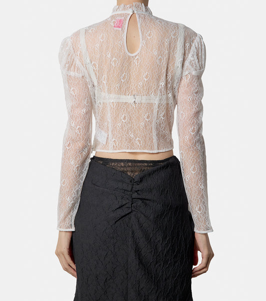 LACE SHEER TOP