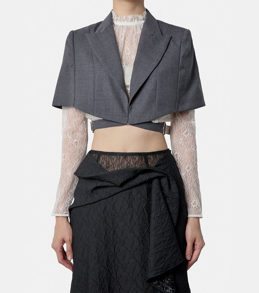 WOOL TAILORED CAPE