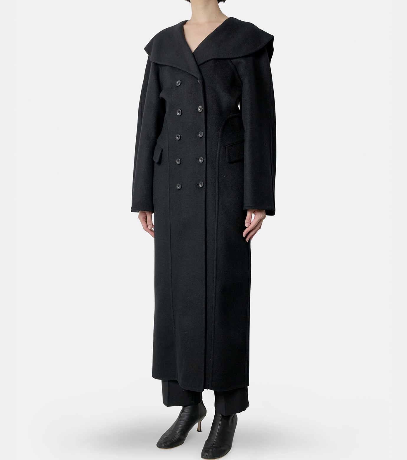 SAILOR COLLAR WOOL COAT