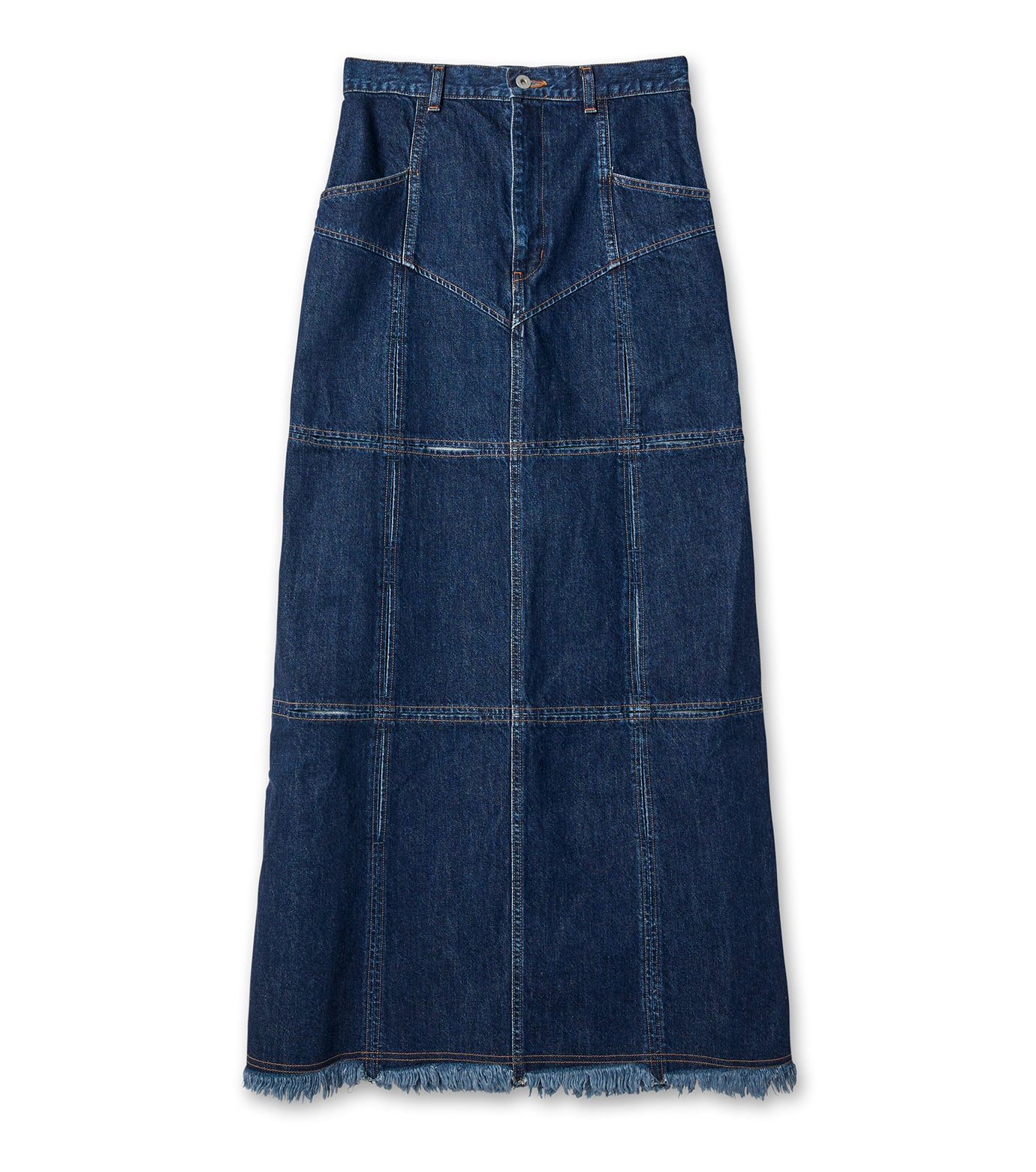 DENIM SLIT MAXI SKIRT